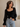 Black Chiffon Long Sleeve Top
