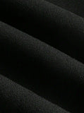 Black High Waist Plicated Straight Leg Belted Dress Pants Without Belt