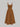 Brown MOD Solid Fold Pleated Cami Dress
