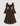 Brown Chiffon Flare Sleeve A-Line Dress