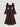 Brown Chiffon Flare Sleeve A-Line Dress