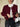 Burgundy Single-Breasted Pocket Short Jacket