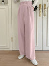 Casual Solid Color Pleated Straight Suit Trousers(Clearance Sale)