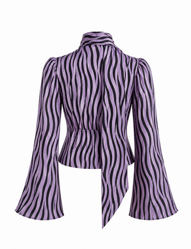 Parien Zebra Chiffon Printed Blouse