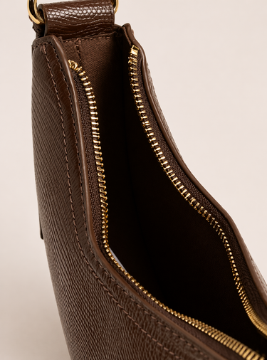 Chocolate brown Textured Shoulder Bag