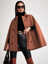 Cloak Sleeve Double Button Cape Coat(Clearance Sale)