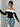 Contrast Color Bow Tie Decorated Off Shoulder Bodysuit