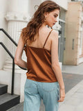 Cowl Neck Silk Cami Crop Top( Clearance sale