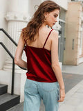 Cowl Neck Silk Cami Crop Top( Clearance sale