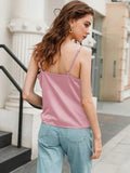 Cowl Neck Silk Cami Crop Top( Clearance sale