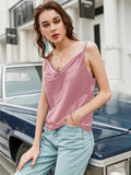 Cowl Neck Silk Cami Crop Top( Clearance sale