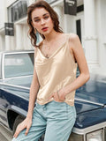 Cowl Neck Silk Cami Crop Top( Clearance sale