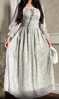 Devoré Vintage Meadow Floral Maxi Dress