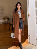 Double Breasted Raglan Sleeve Belted Trench Coat