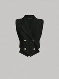 Double Breasted Vest Suit Jacket