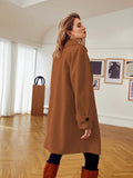 Double Button Raglan Sleeve Overcoat( clearance sale