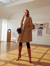 Double Button Raglan Sleeve Overcoat( clearance sale