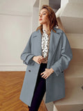 Double Button Raglan Sleeve Overcoat( clearance sale