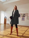 Double Button Raglan Sleeve Overcoat( clearance sale