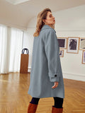 Double Button Raglan Sleeve Overcoat( clearance sale