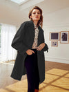 Double Button Raglan Sleeve Overcoat( clearance sale