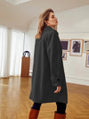 Double Button Raglan Sleeve Overcoat( clearance sale