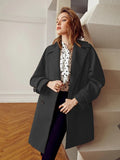 Double Button Raglan Sleeve Overcoat( clearance sale