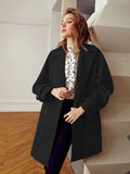 Double Button Raglan Sleeve Overcoat( clearance sale