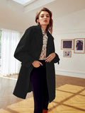 Double Button Raglan Sleeve Overcoat( clearance sale