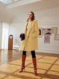 Double Button Raglan Sleeve Overcoat( clearance sale