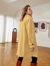 Double Button Raglan Sleeve Overcoat( clearance sale