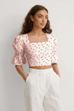 Parien Floral Open Back Crop Top