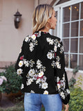Frilled Tie Neck Floral Top (CLEARANCE SALE