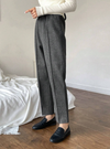 Wool High Waist Seam Detail Pants