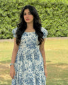 Parien Floral Scoop Neck short Sleeve Dress( pre order