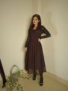 Heart Chiffon Pleated Dress( CLEARANCE SALE