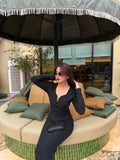 Sweetheart Neck Fishtail Hem Glitter Dress