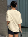 Letter Graphic Drop Shoulder Tee