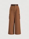 MOD Brown Flap Pocket Side Without Belt Cargo Pant