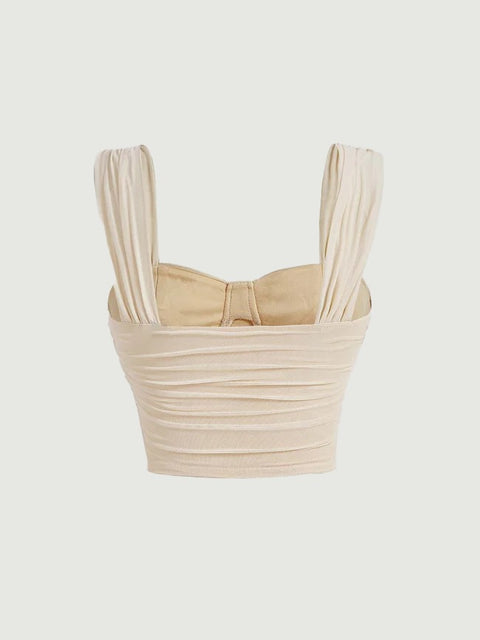 MOD Ruched Bustier Wide Straps Top