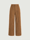 MOD Seam Front Wide Leg Corduroy Pants