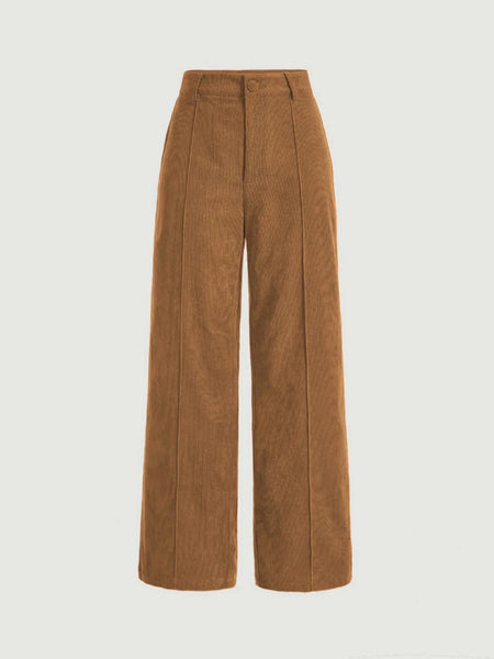 【INCHANT ME】Hidden Corduroy Long Wide Pants Cap East Corduroy Pant – LEIF