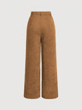 Front Wide Leg Corduroy Pants (CLEARANCE SALE)