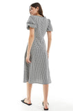 Micro Gingham Midi Dress