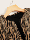 Zebra Print Fuzzy Coat