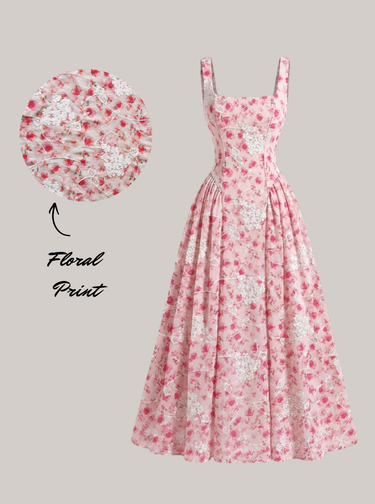Parien Blush Bloom Embroidery Dress