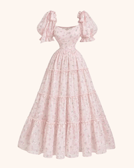 Parien Blush Chikankari Floral Dress