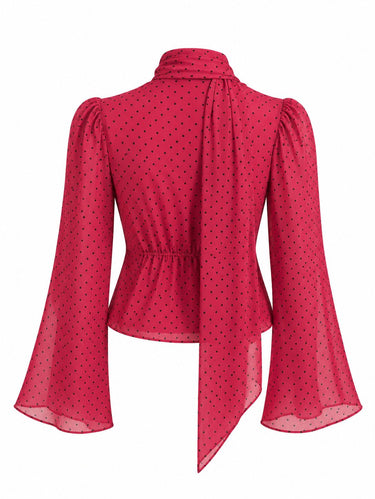 Parien Chiffon Polka Dot Blouse