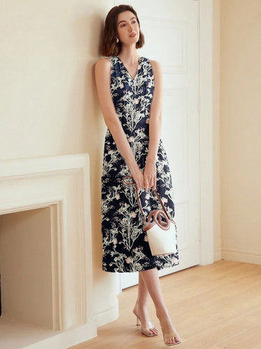 Parien Chiffon V neck Fold Pleated Dress(CLEARANCE SALE)