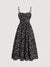 Parien Ditsy Floral Print Spaghetti Strap Dress